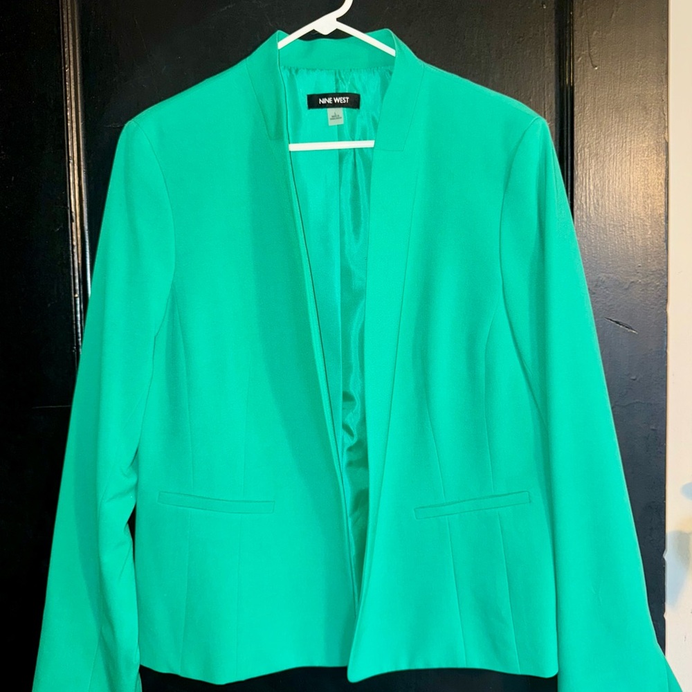 Nine West Vibrant Green Suit Jacket